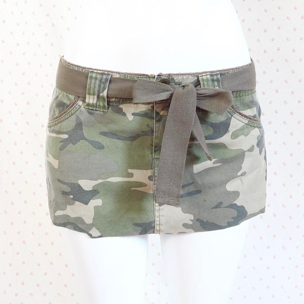y2k camo mini skirt low rise utility cargo skirt nevada